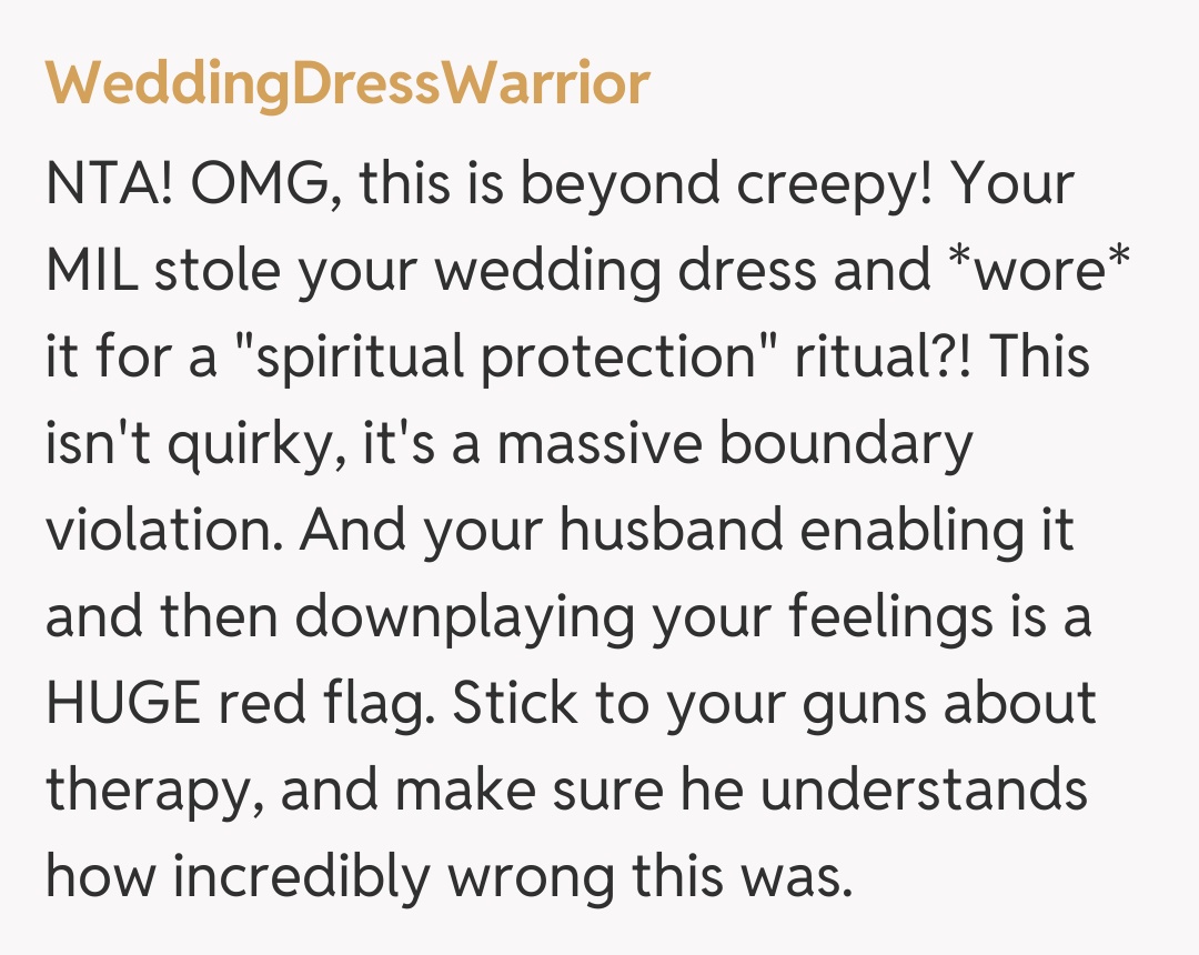 Comentariu de la WeddingDressWarrior