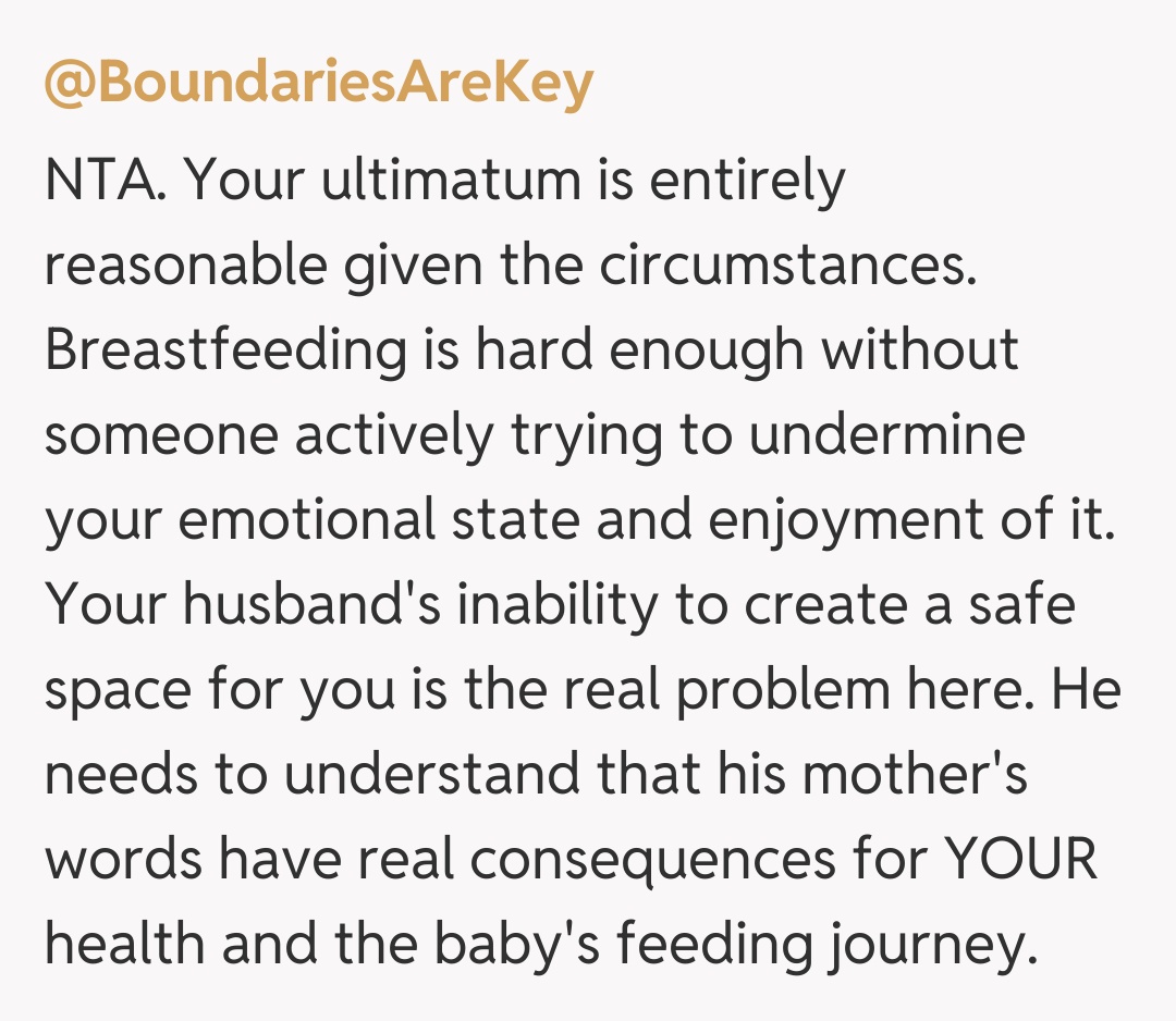 Comentariu de la @BoundariesAreKey