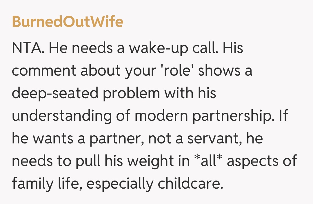 Comentariu de la BurnedOutWife