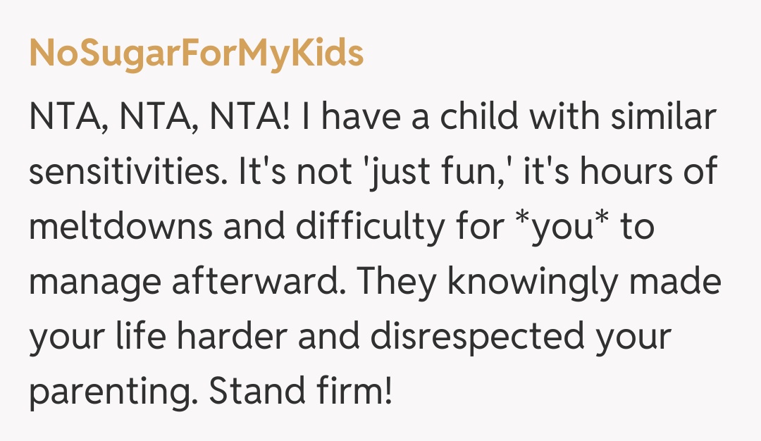 Comentariu de la NoSugarForMyKids