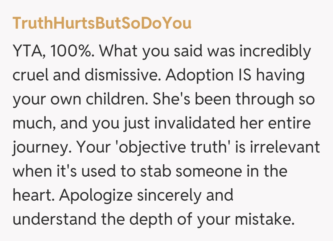 Comentariu de la TruthHurtsButSoDoYou