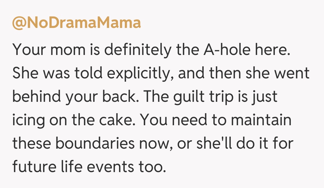 Comentariu de la @NoDramaMama