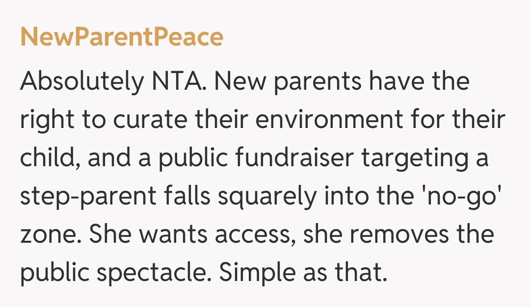 Comentariu de la NewParentPeace