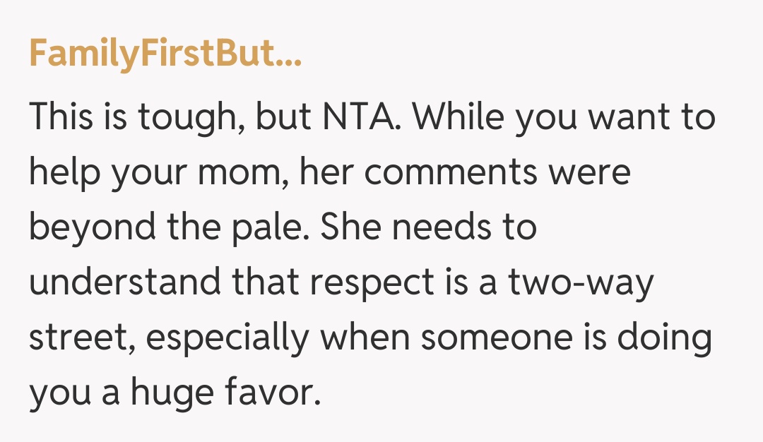 Comentariu de la FamilyFirstBut...