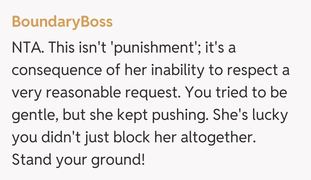 Comentariu de la BoundaryBoss