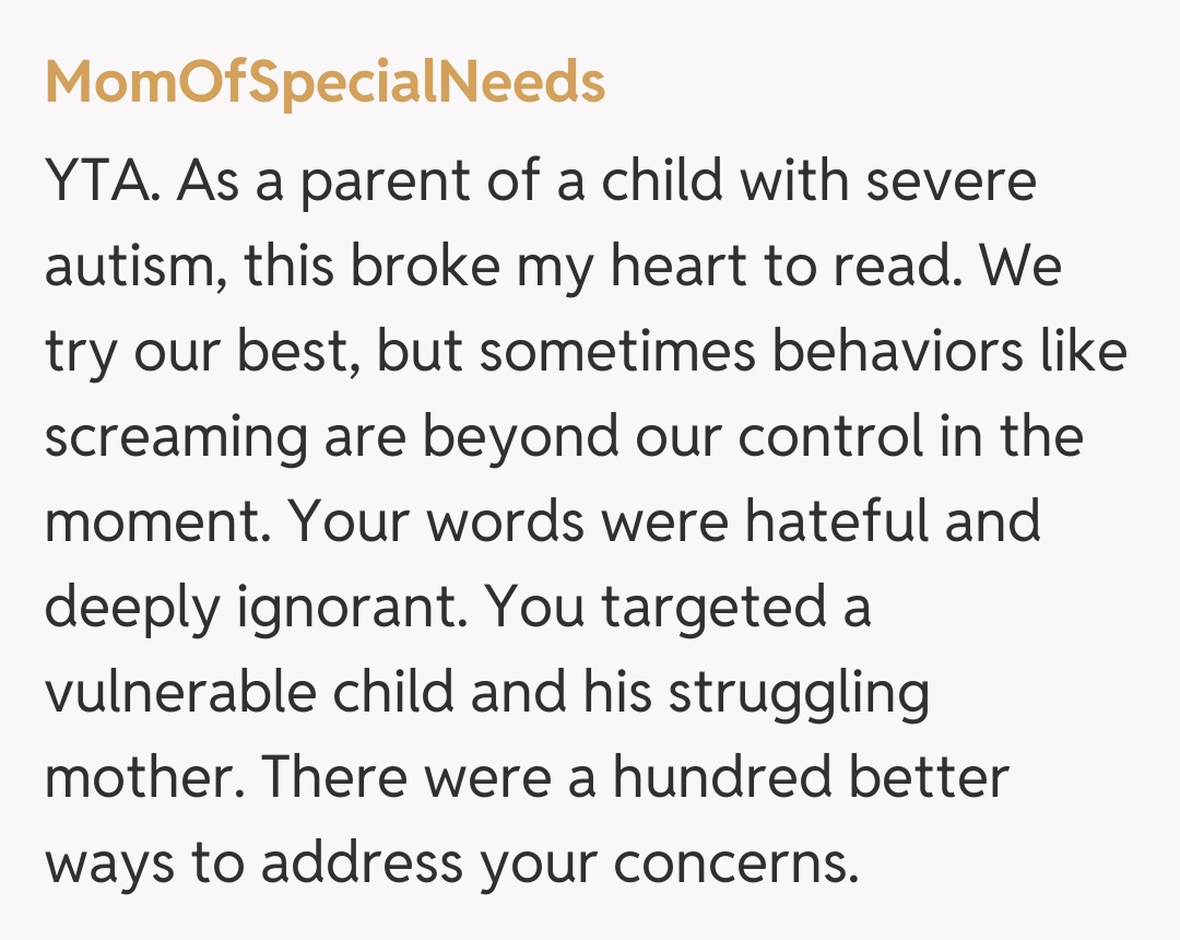 Comentariu de la MomOfSpecialNeeds