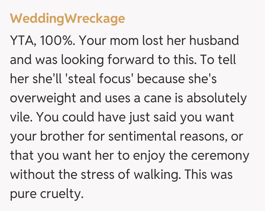 Comentariu de la WeddingWreckage