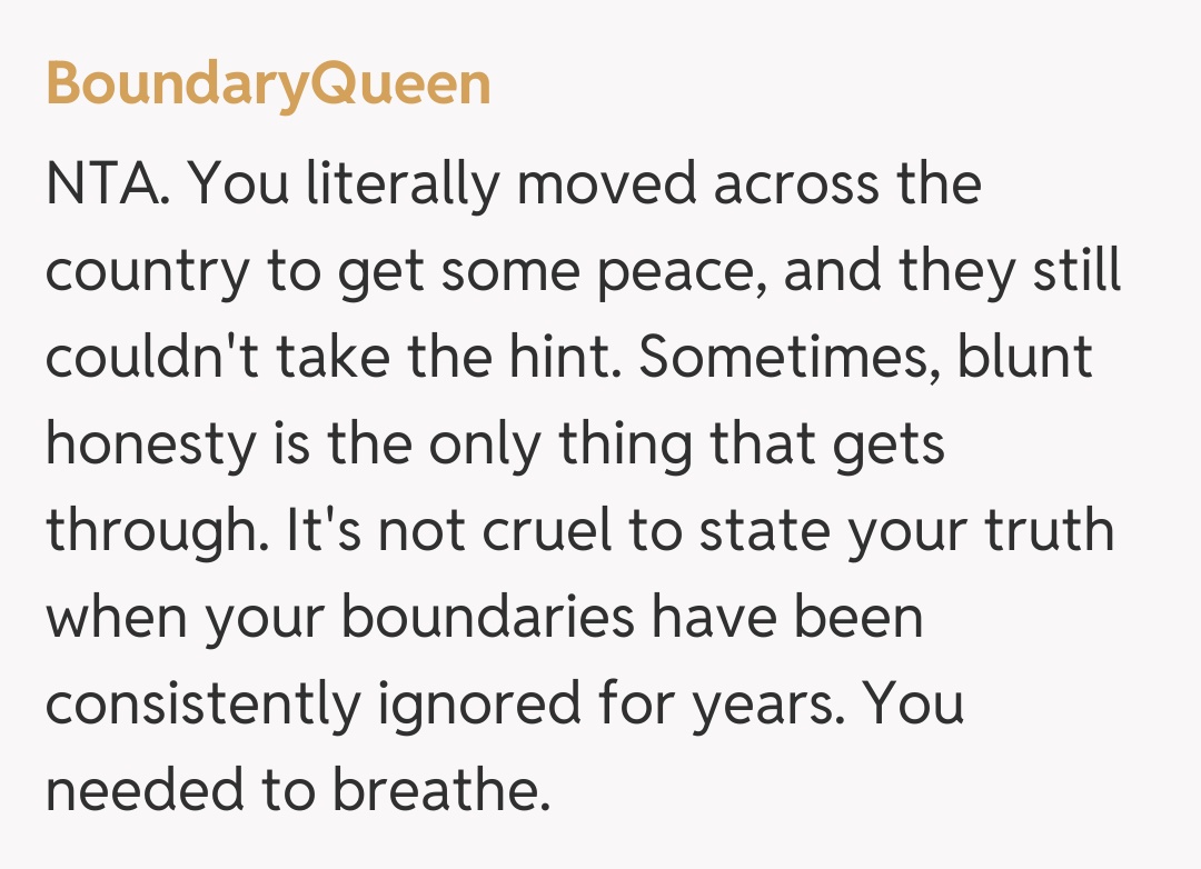 Comentariu de la BoundaryQueen