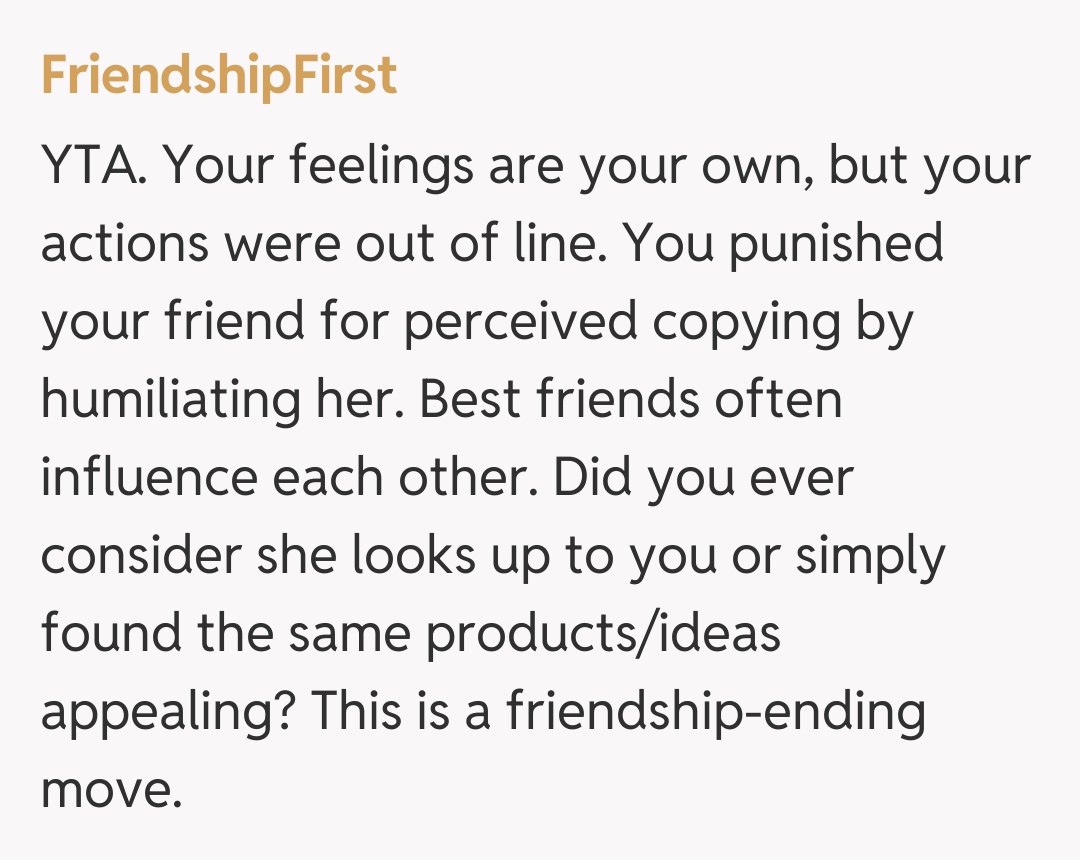 Comentariu de la FriendshipFirst