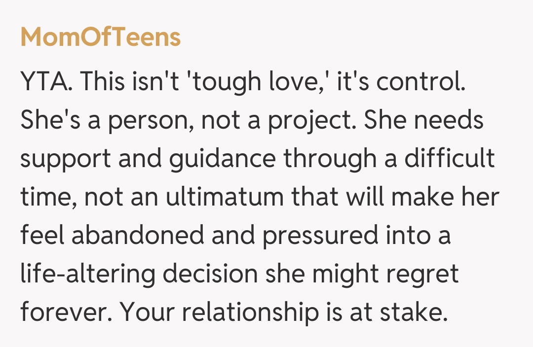 Comentariu de la MomOfTeens