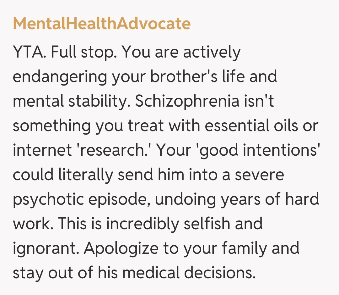 Comentariu de la MentalHealthAdvocate