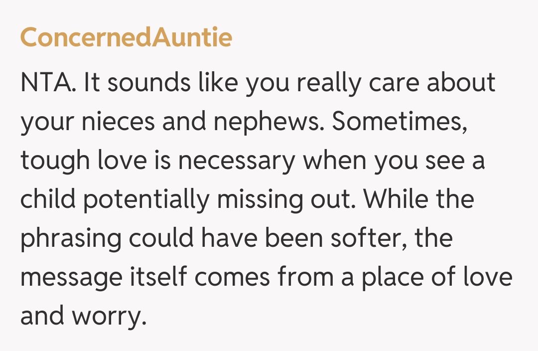 Comentariu de la ConcernedAuntie