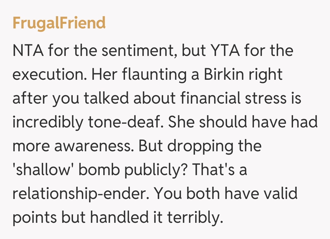 Comentariu de la FrugalFriend