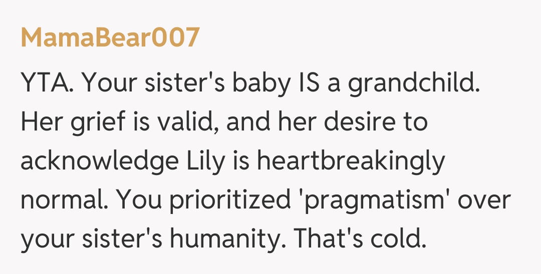 Comentariu de la MamaBear007