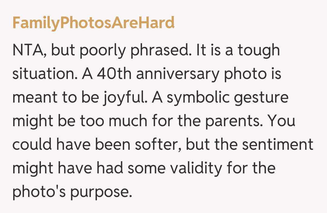 Comentariu de la FamilyPhotosAreHard