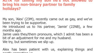 Photo of AITA for telling my son he’s not allowed to bring his non-binary partner to family holidays?