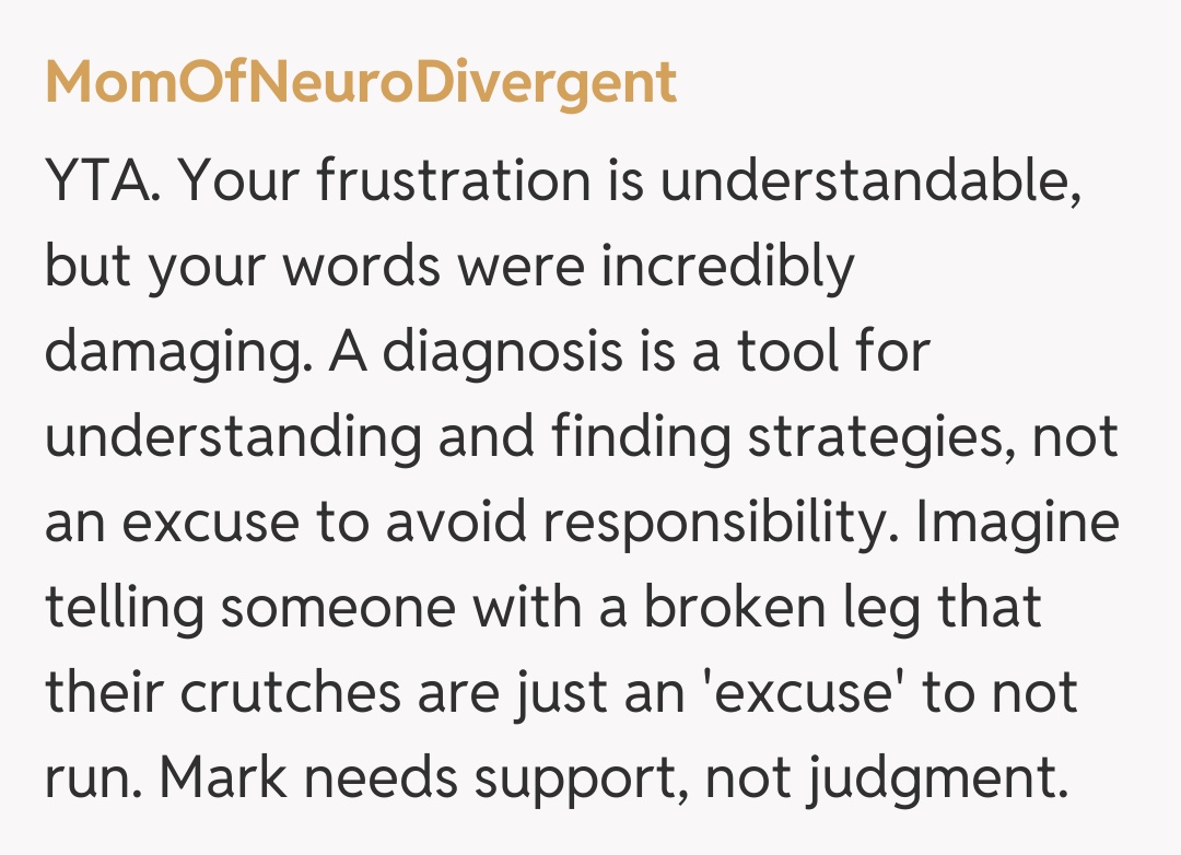 Comentariu de la MomOfNeuroDivergent