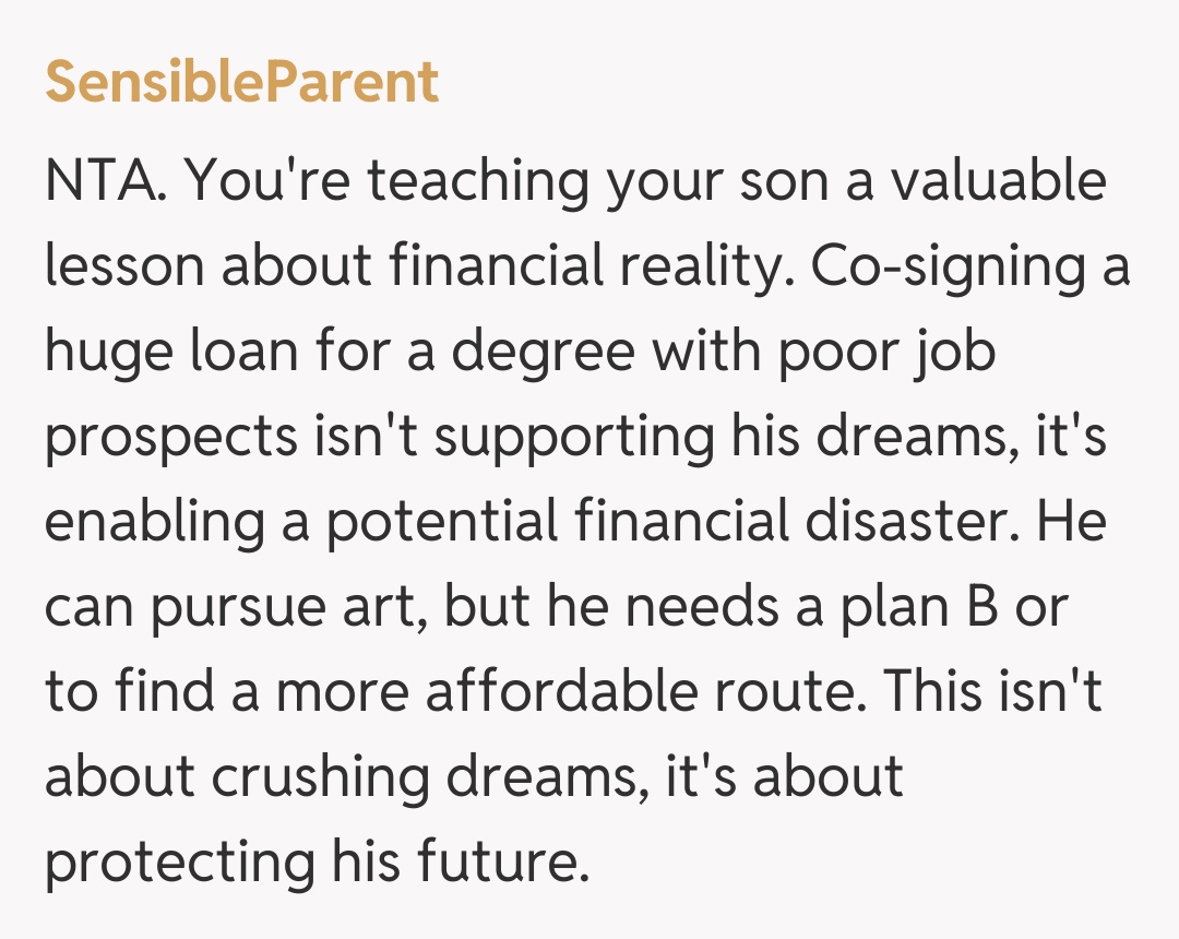 Comentariu de la SensibleParent