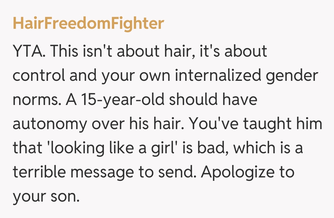 Comentariu de la HairFreedomFighter