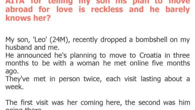 Photo of AITA for telling my son his plan to move abroad for love is reckless and he barely knows her?