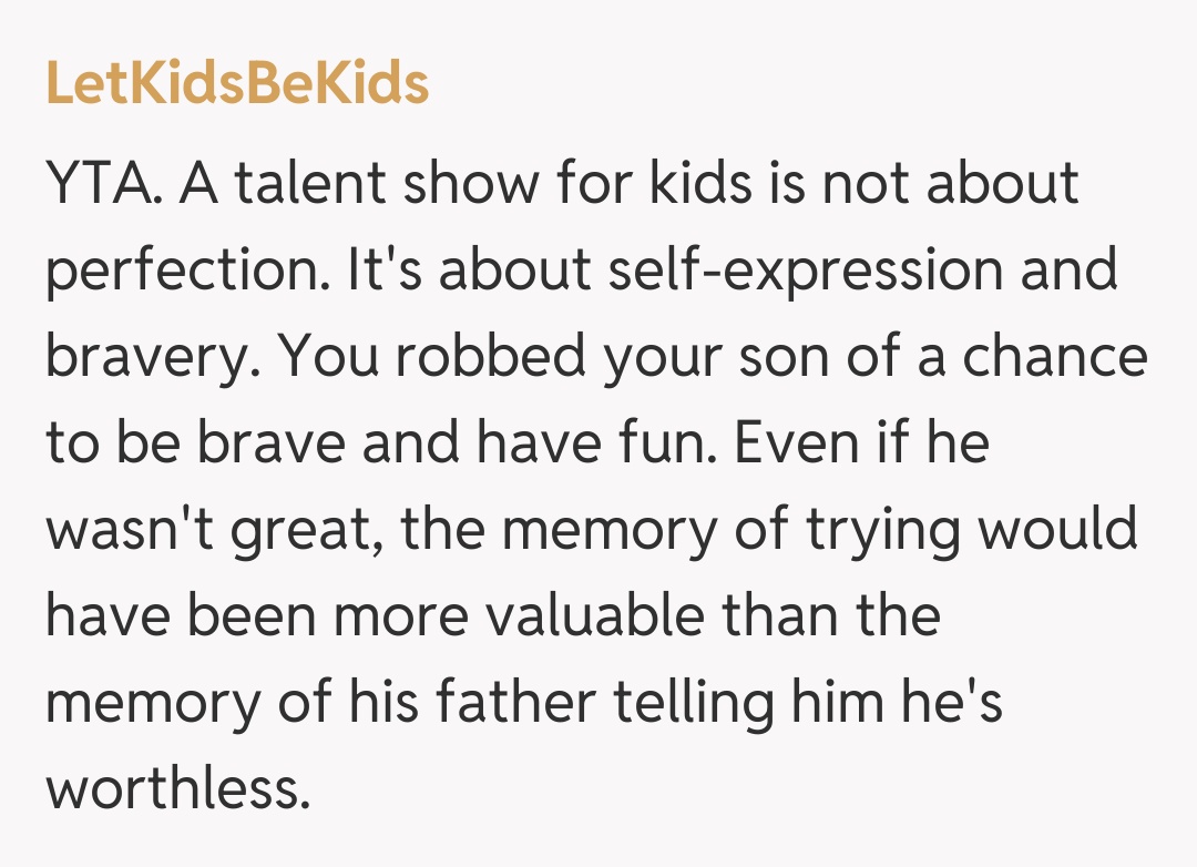 Comentariu de la LetKidsBeKids