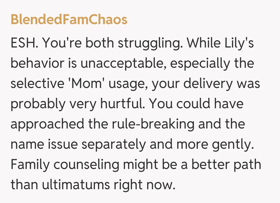 Comentariu de la BlendedFamChaos