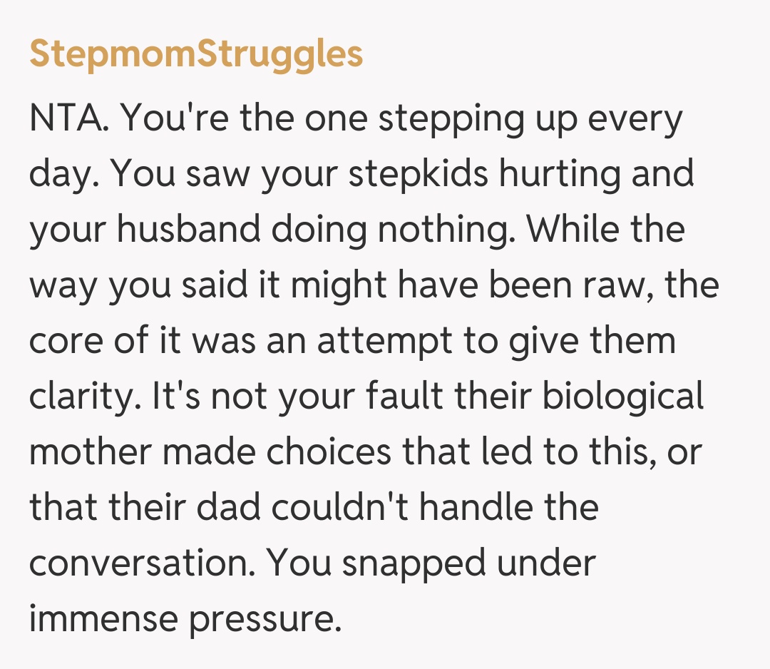 Comentariu de la StepmomStruggles