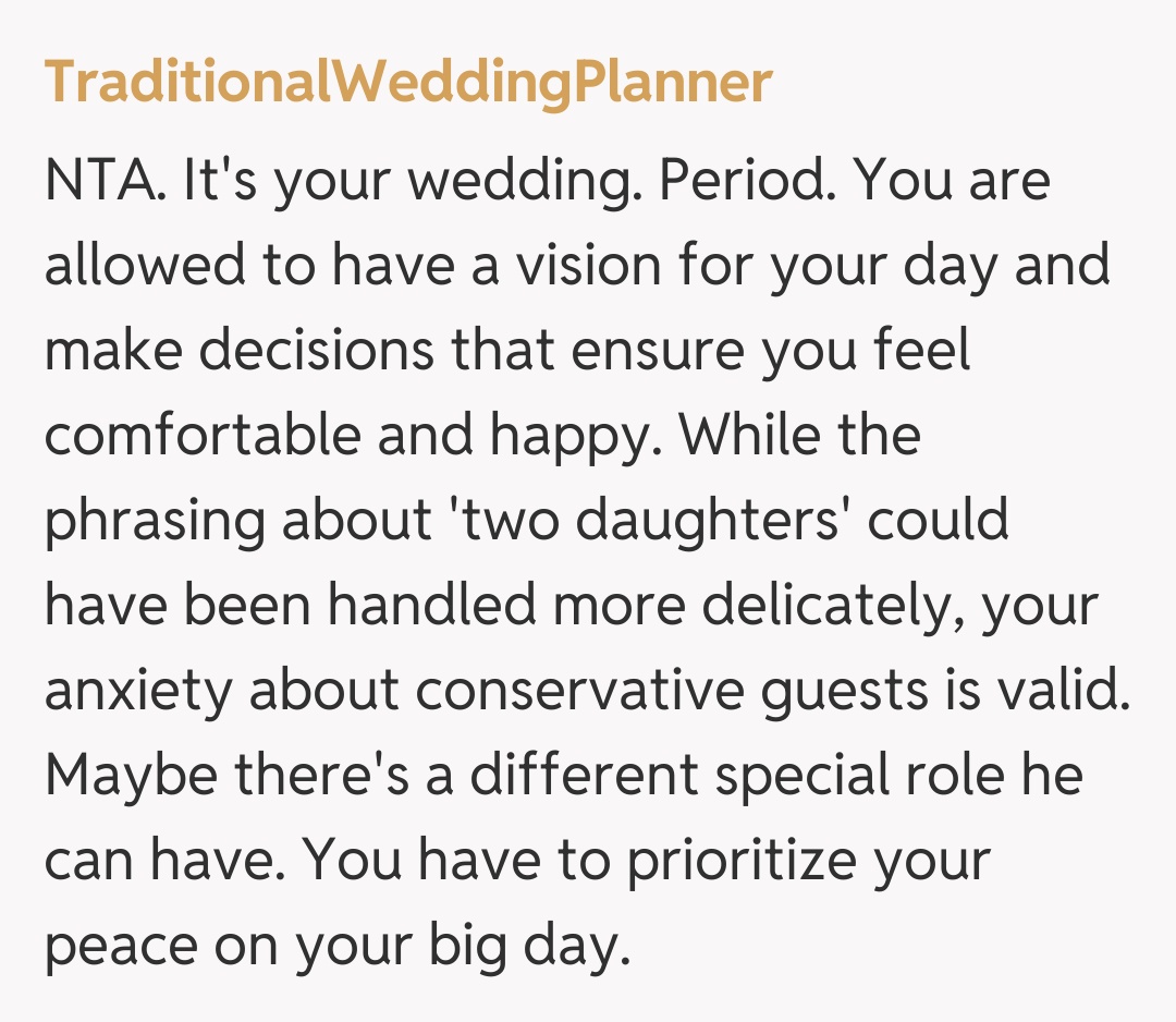 Comentariu de la TraditionalWeddingPlanner
