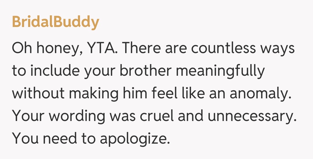 Comentariu de la BridalBuddy