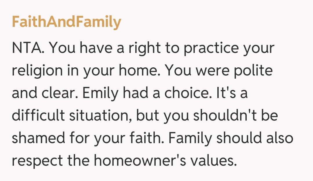 Comentariu de la FaithAndFamily