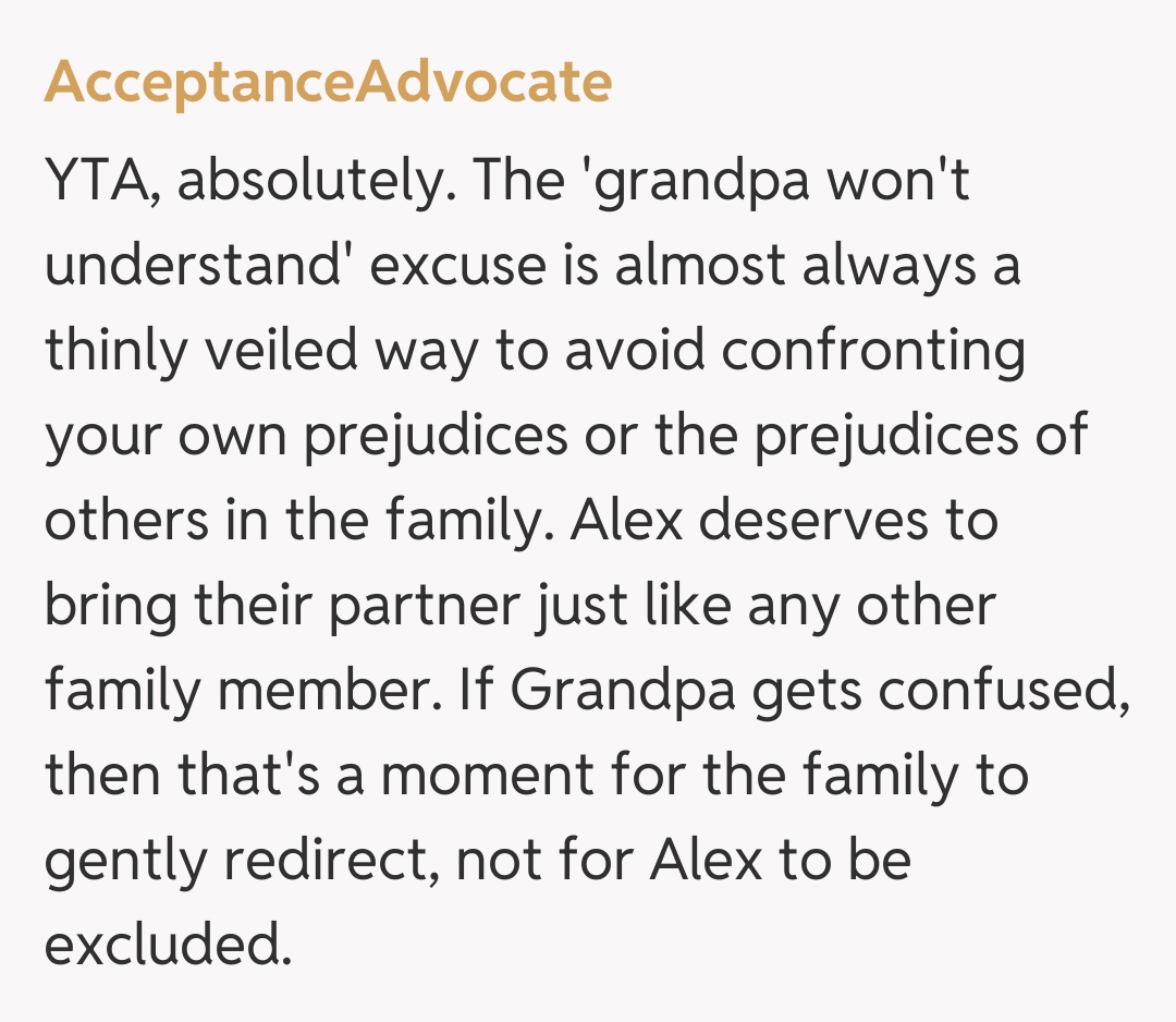 Comentariu de la AcceptanceAdvocate