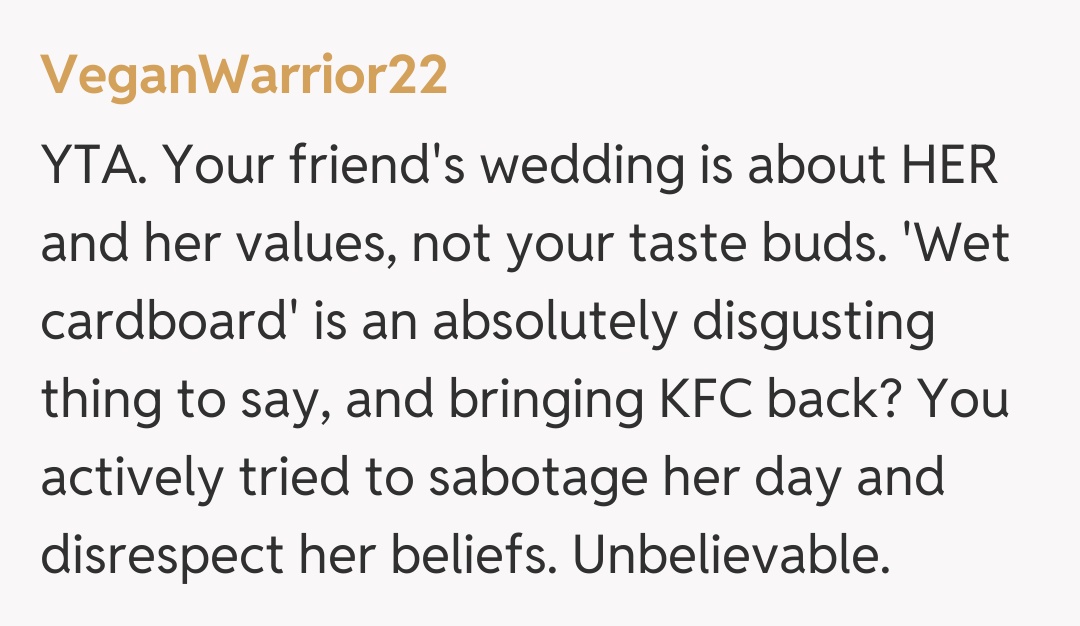 Comentariu de la VeganWarrior22