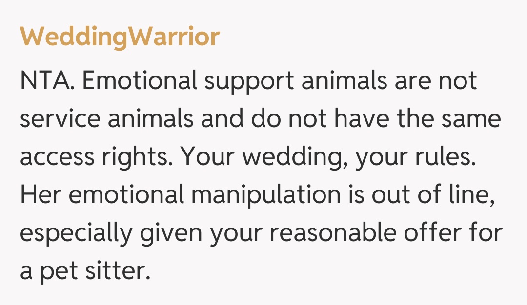 Comentariu de la WeddingWarrior
