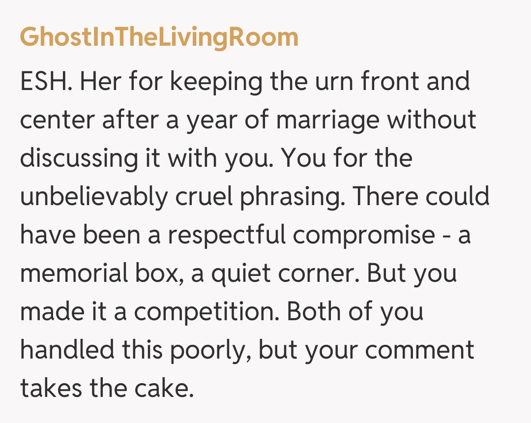 Comentariu de la GhostInTheLivingRoom