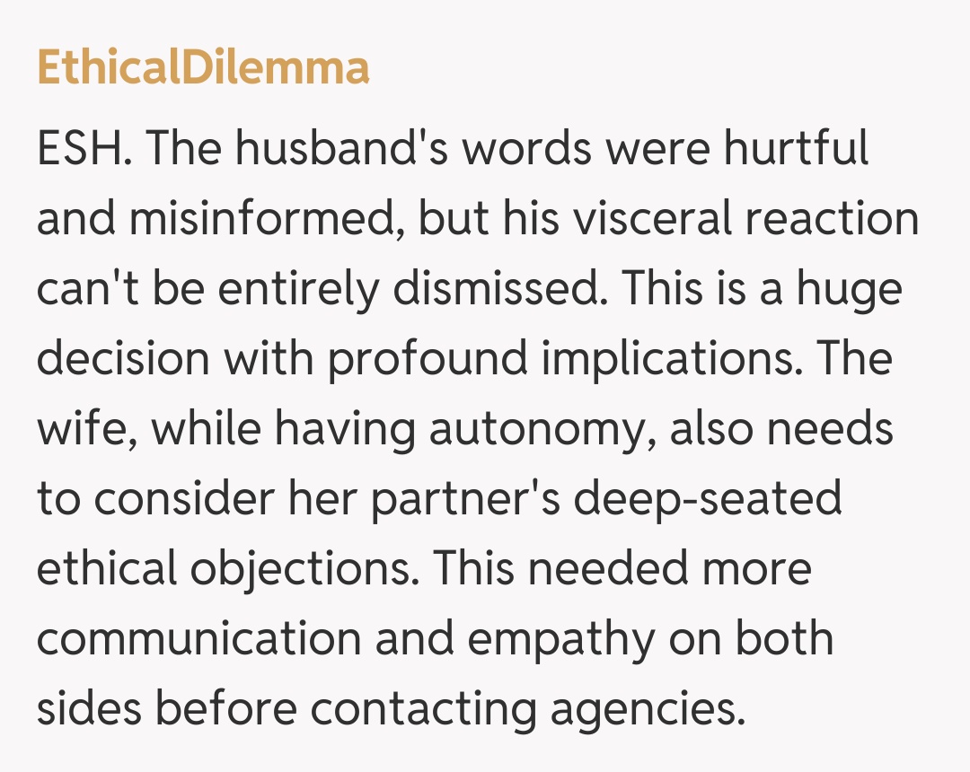 Comentariu de la EthicalDilemma