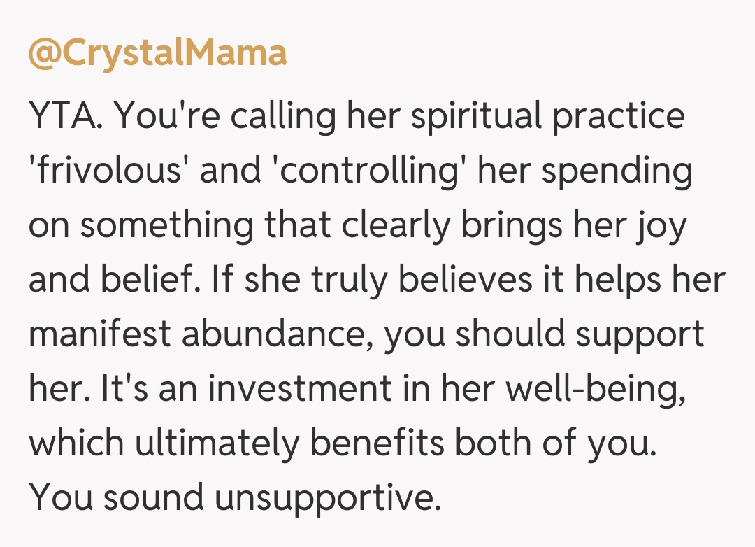 Comentariu de la @CrystalMama