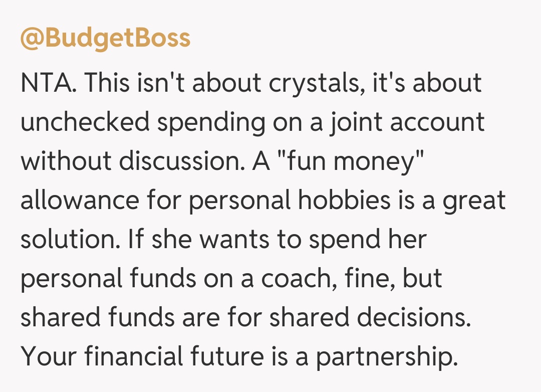 Comentariu de la @BudgetBoss