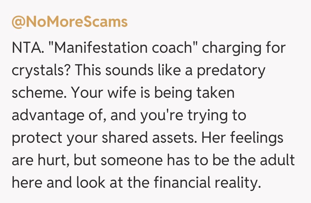 Comentariu de la @NoMoreScams