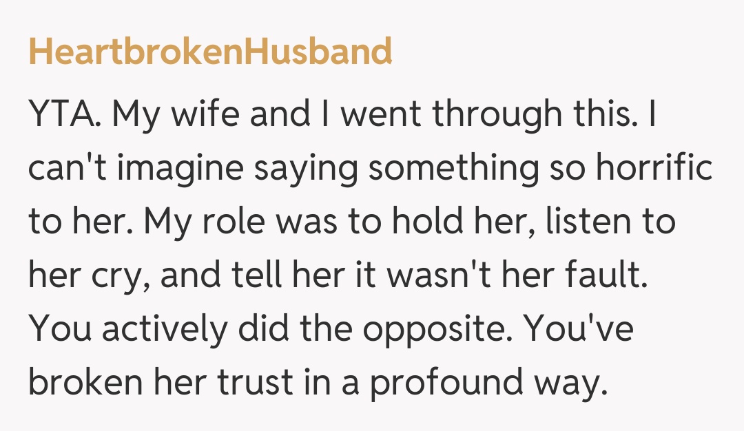 Comentariu de la HeartbrokenHusband