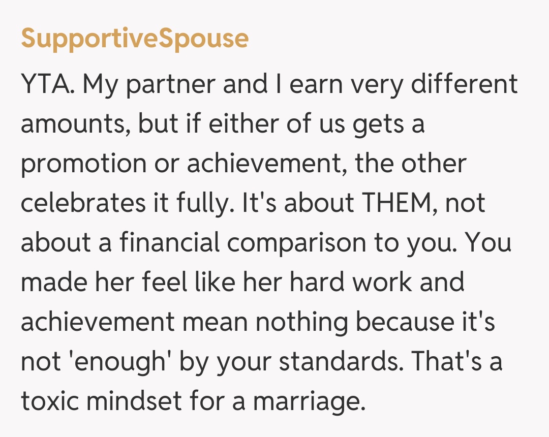 Comentariu de la SupportiveSpouse