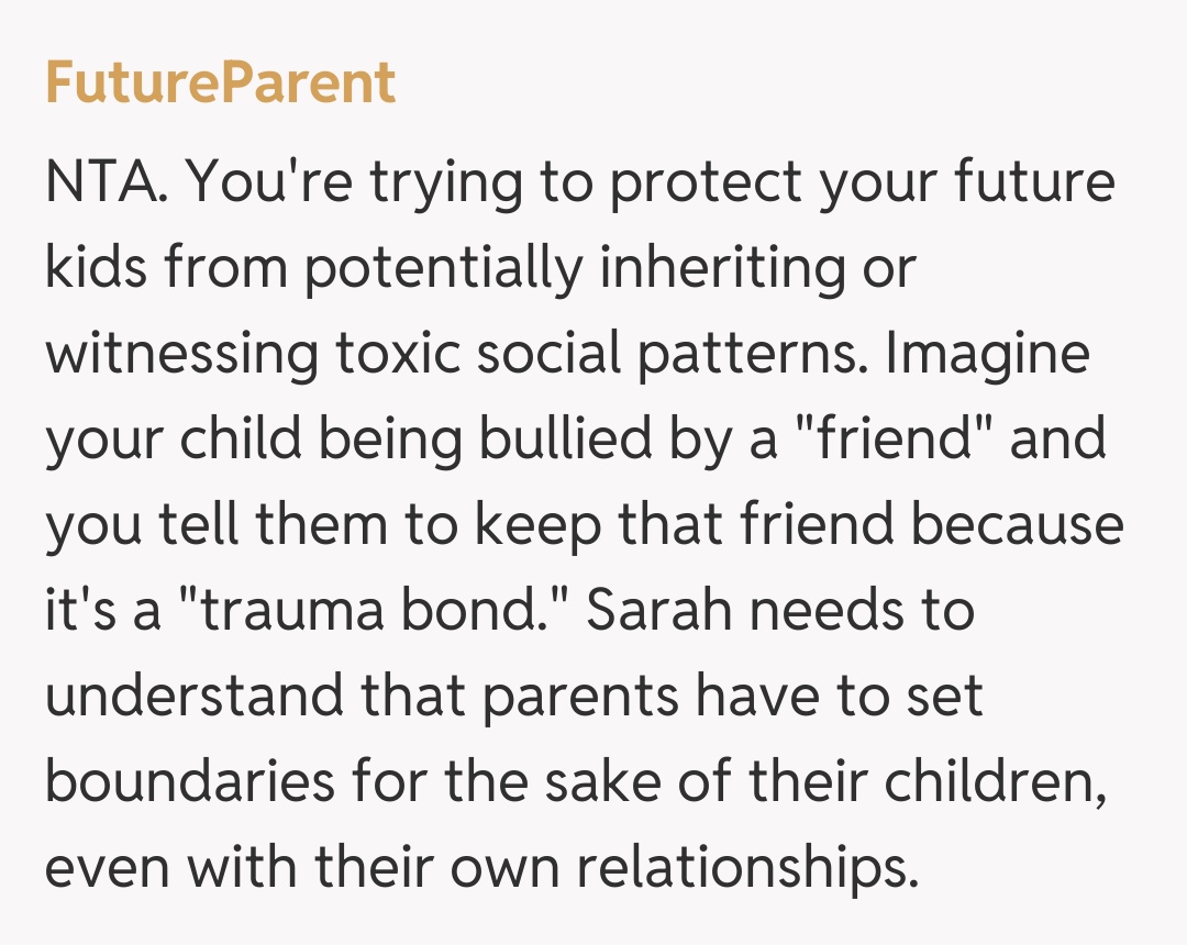 Comentariu de la FutureParent