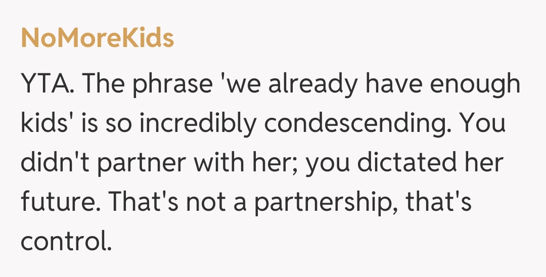 Comentariu de la NoMoreKids