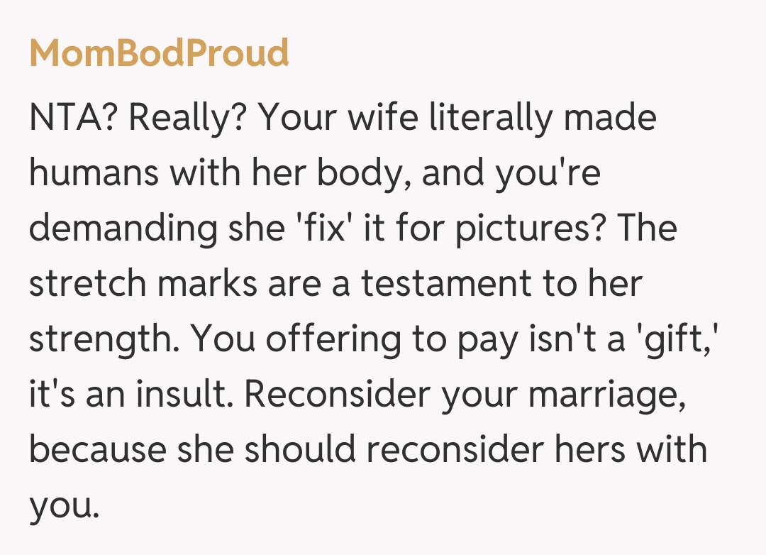 Comentariu de la MomBodProud