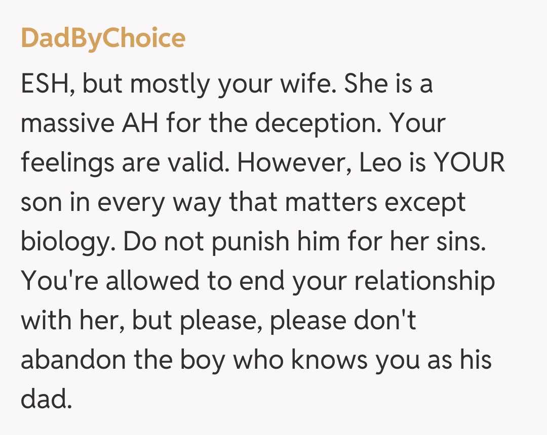 Comentariu de la DadByChoice