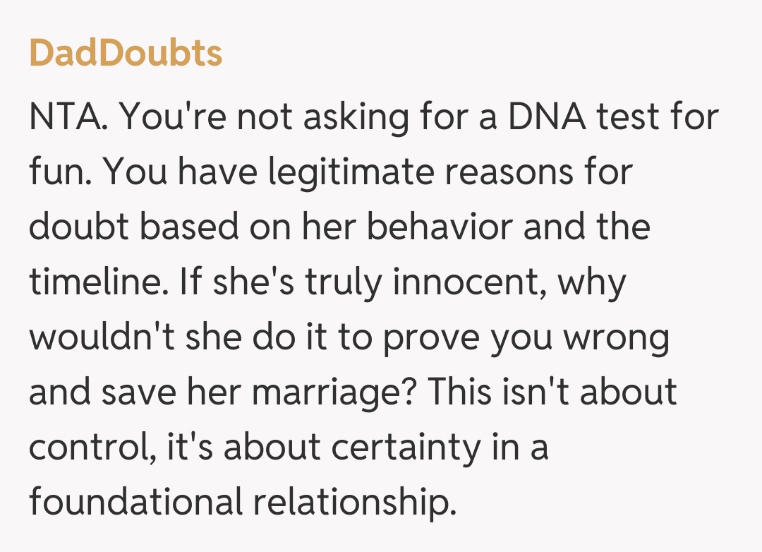 Comentariu de la DadDoubts