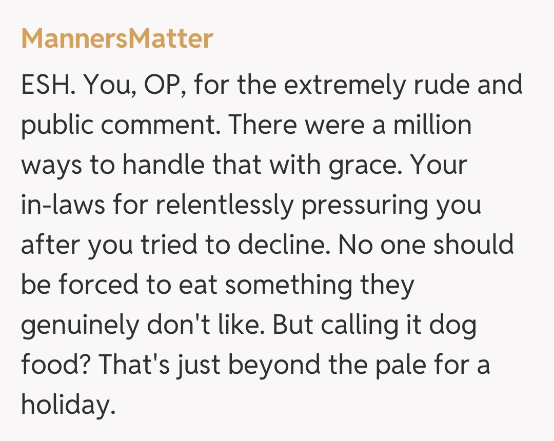 Comentariu de la MannersMatter