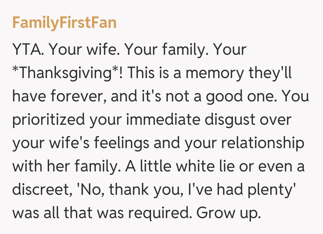 Comentariu de la FamilyFirstFan