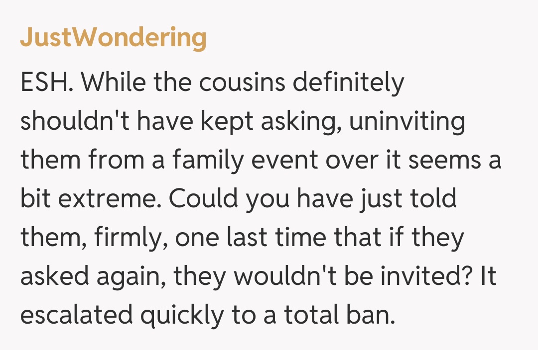 Comentariu de la JustWondering