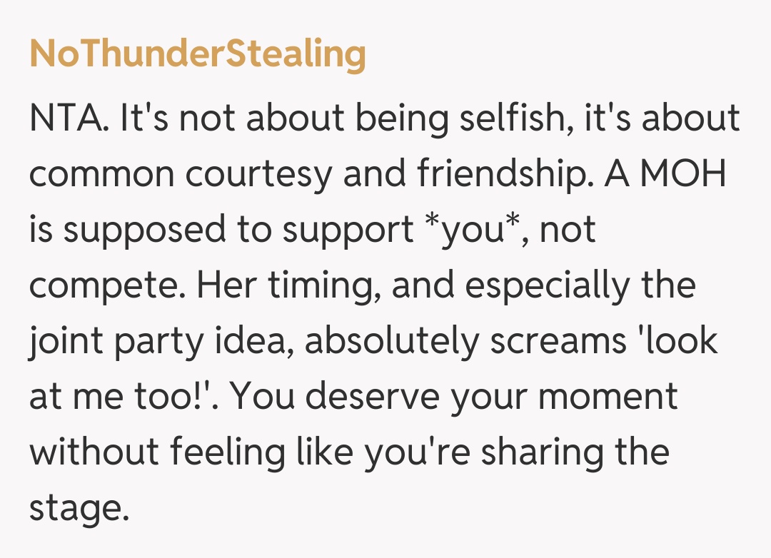 Comentariu de la NoThunderStealing