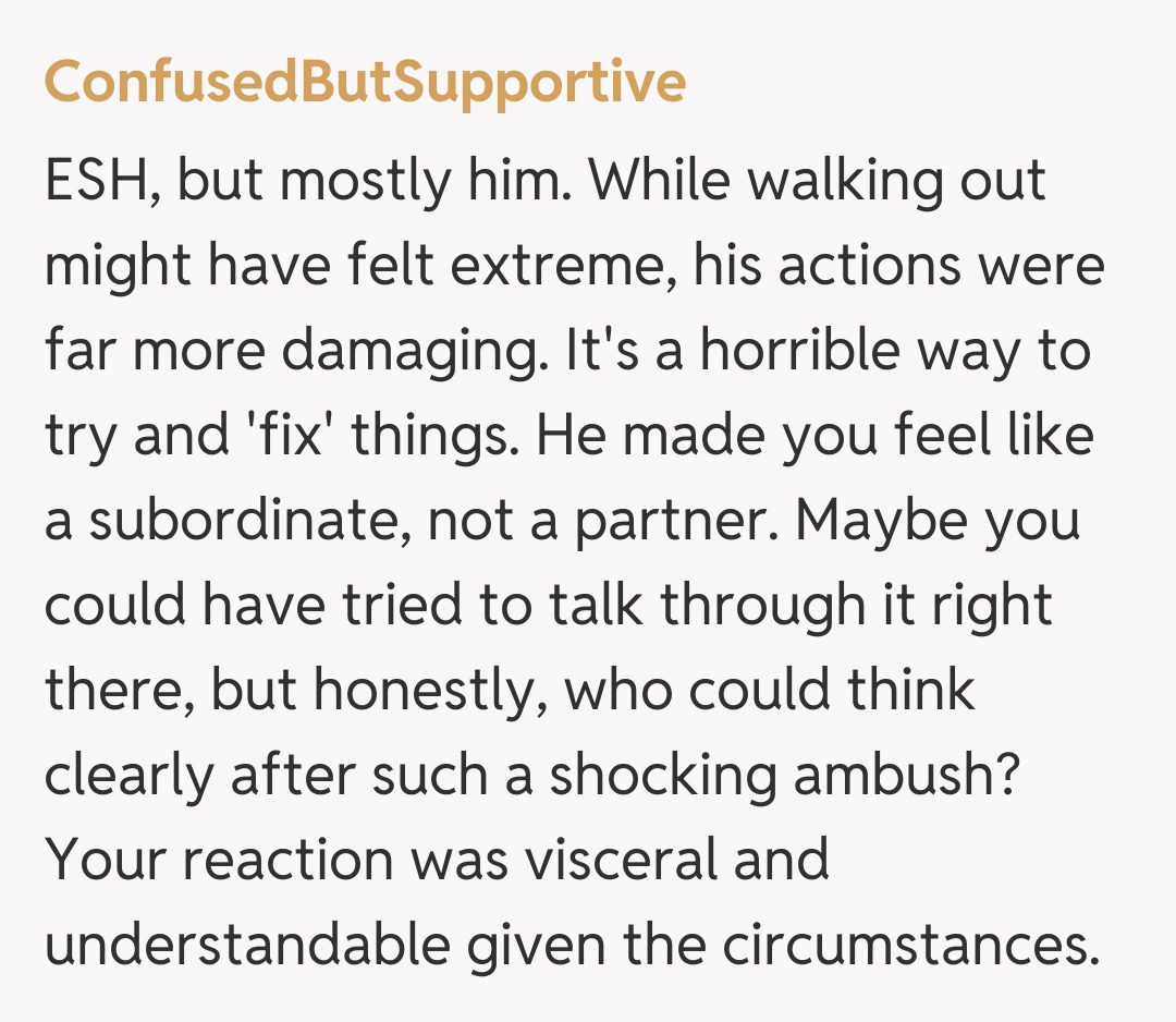 Comentariu de la ConfusedButSupportive